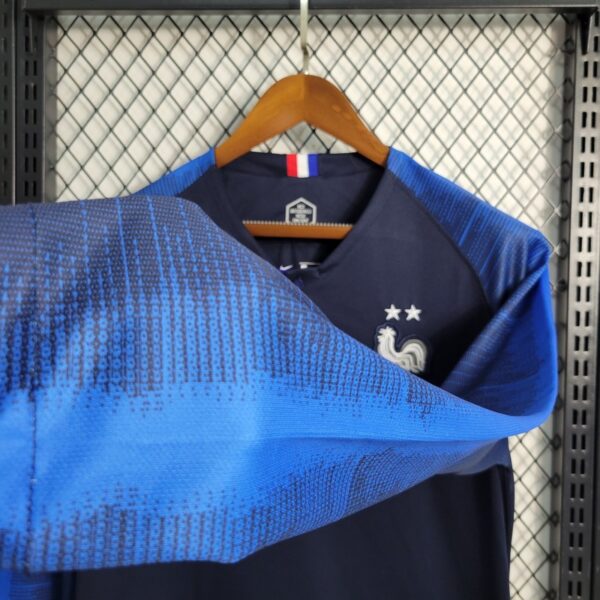 France 2018/19 Home Long Sleeves Retro Jersey - Image 3