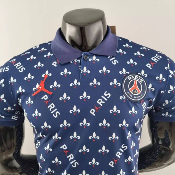 Paris Saint-Germain  2022/23 Pattern Team Polo Navy - Image 3